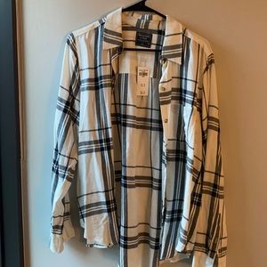 NWT Abercrombie plaid flannel shirt size large